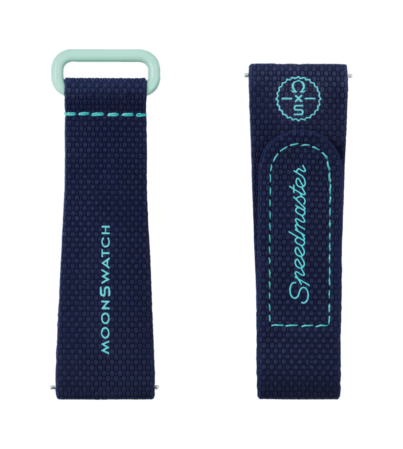Moonswatch Dark Blue/green Rubber – Image 2