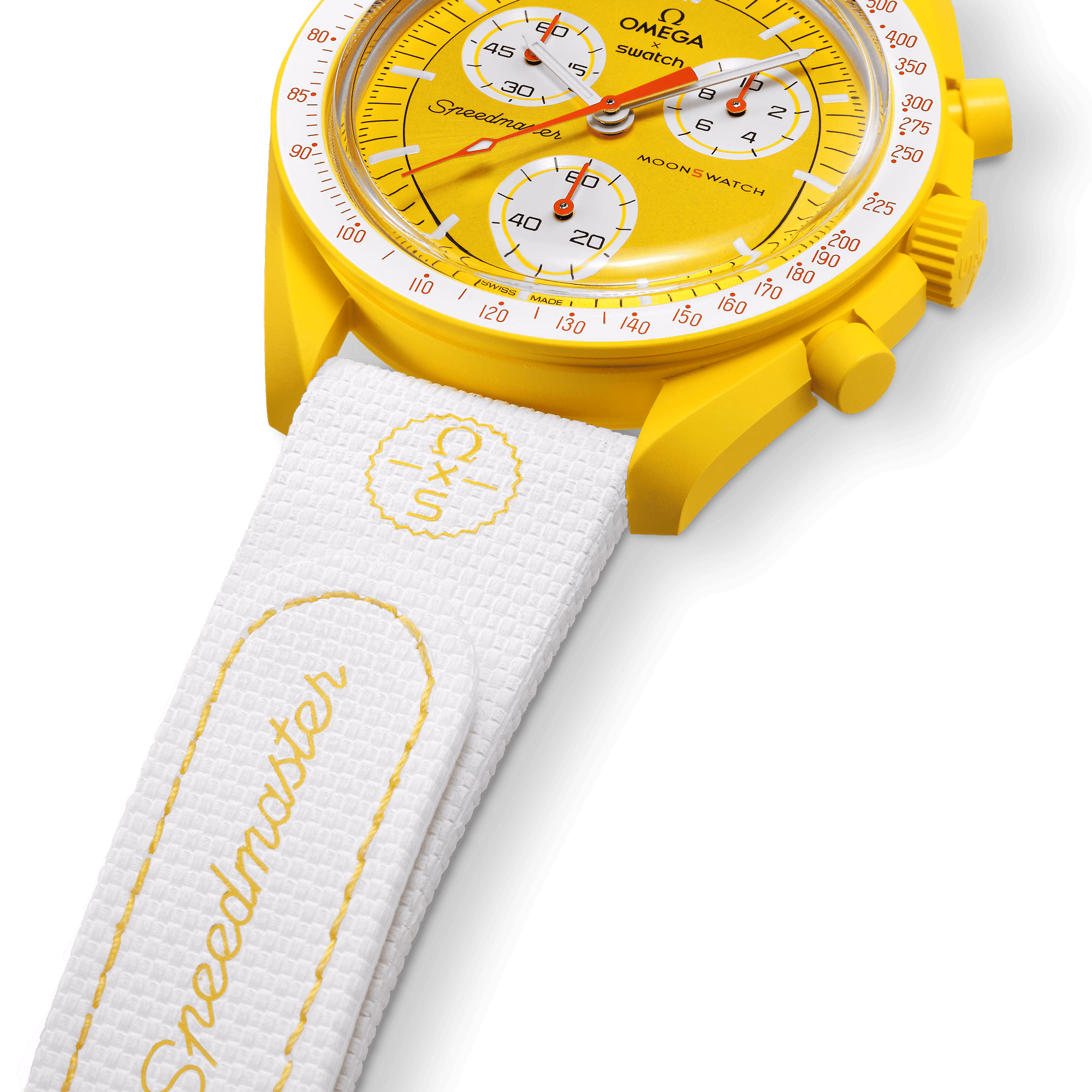 Moonswatch White/yellow Rubber – Image 3