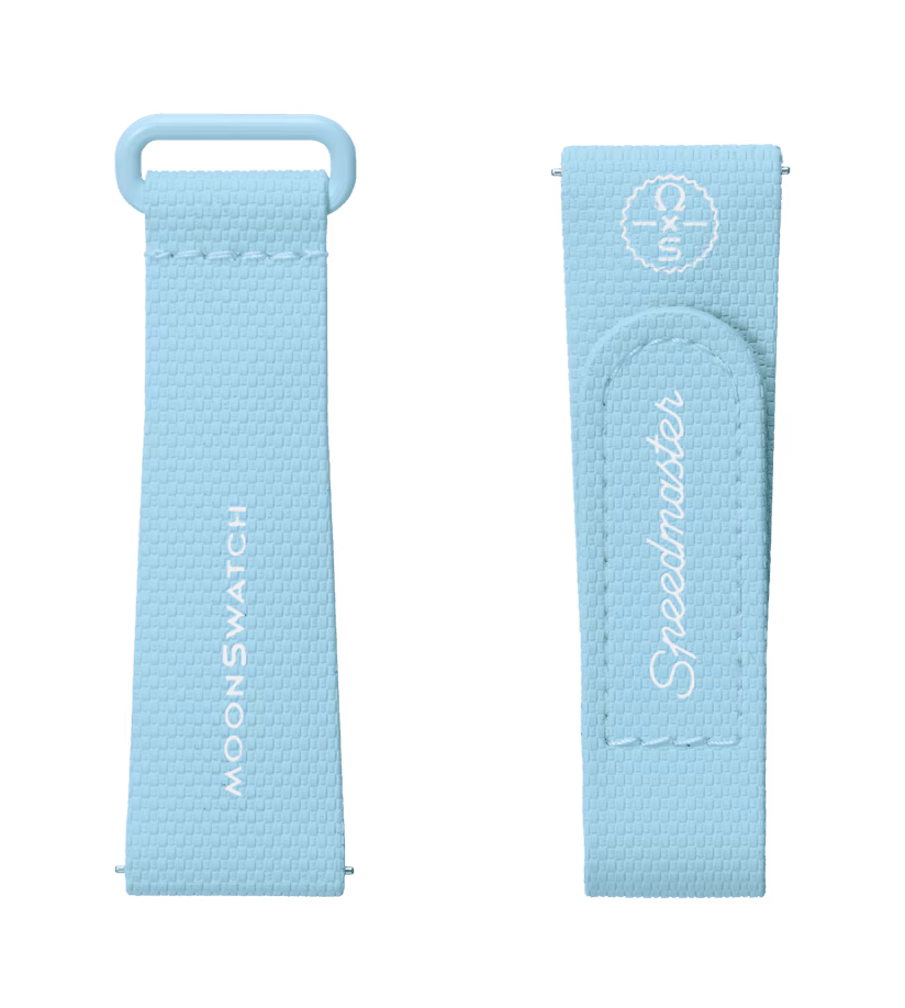 Moonswatch Light Blue/white Rubber – Image 2