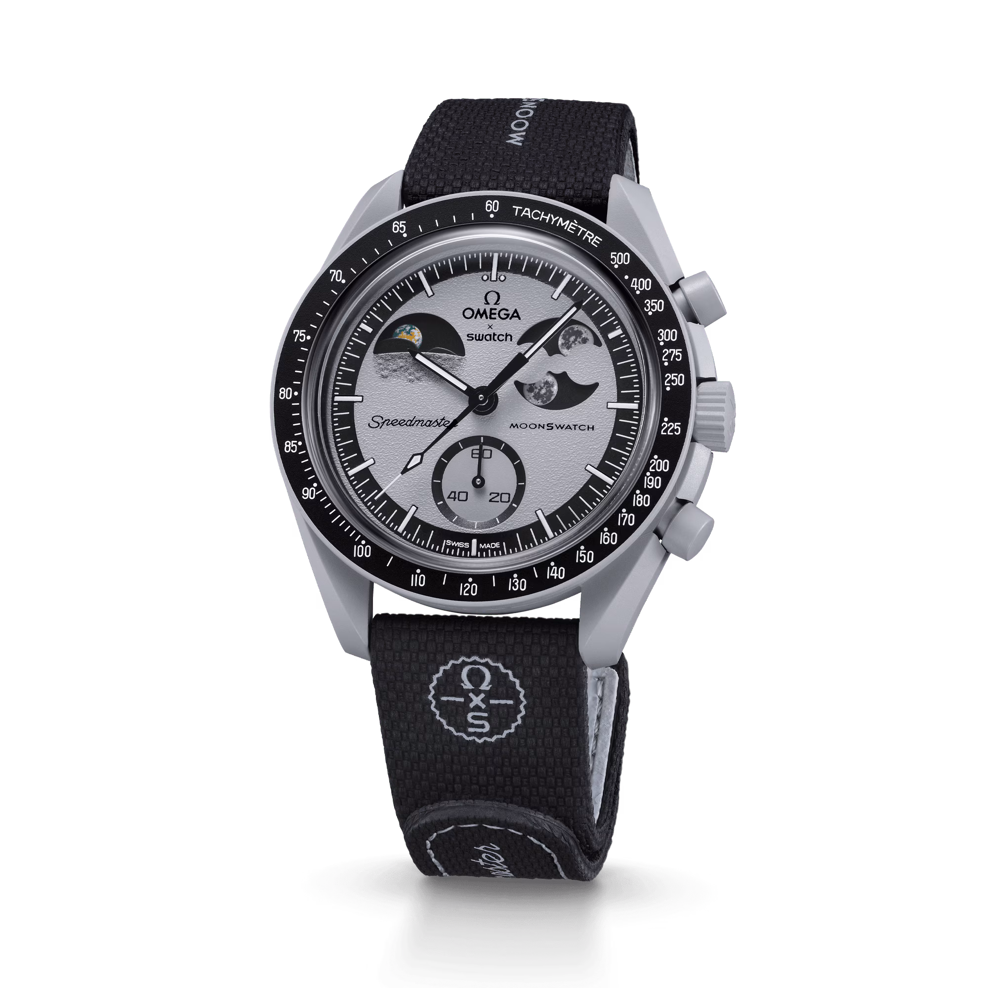 Moonswatch Black/grey Rubber