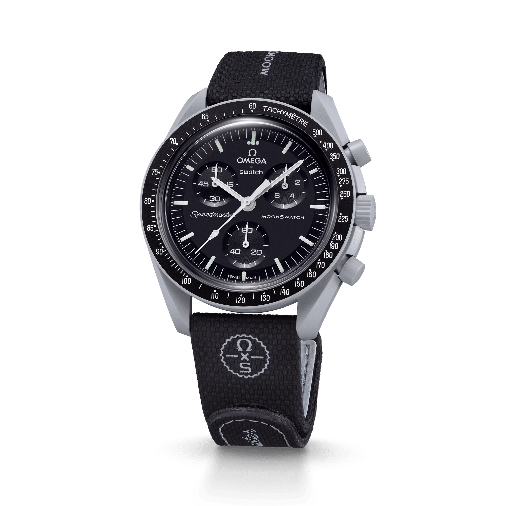 Moonswatch Black/grey Rubber – Image 4