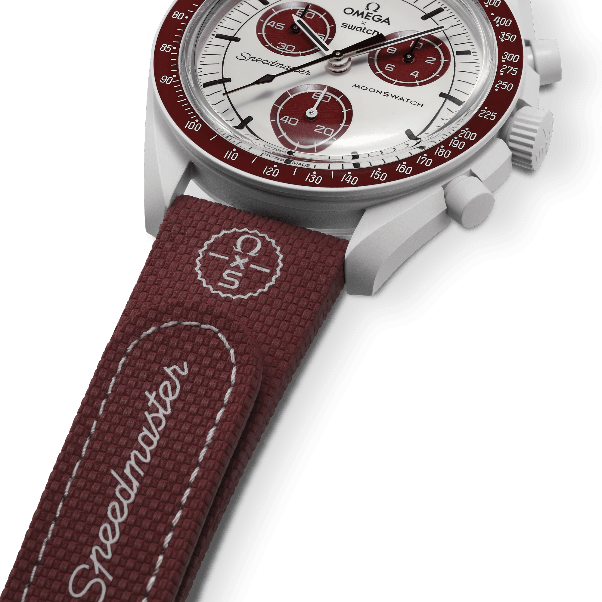 Moonswatch Bordeaux/light Grey Rubber – Image 3